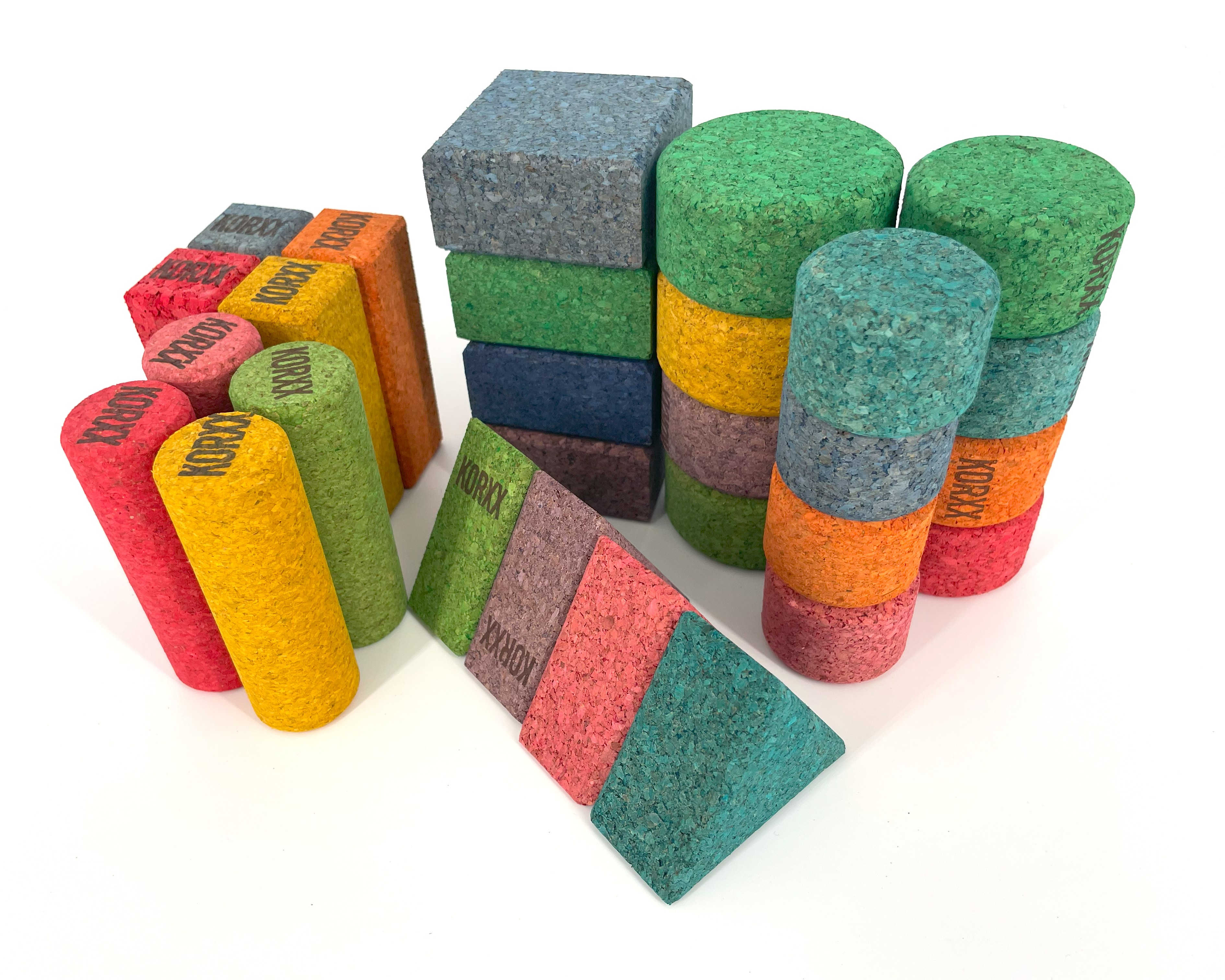 Form Mix C - 28 bunte Korkbausteine für kreatives Kinderspiel ab 18 Monaten Form Mix C - 28 bunte Korkbausteine für kreatives Kinderspiel ab 18 Monaten