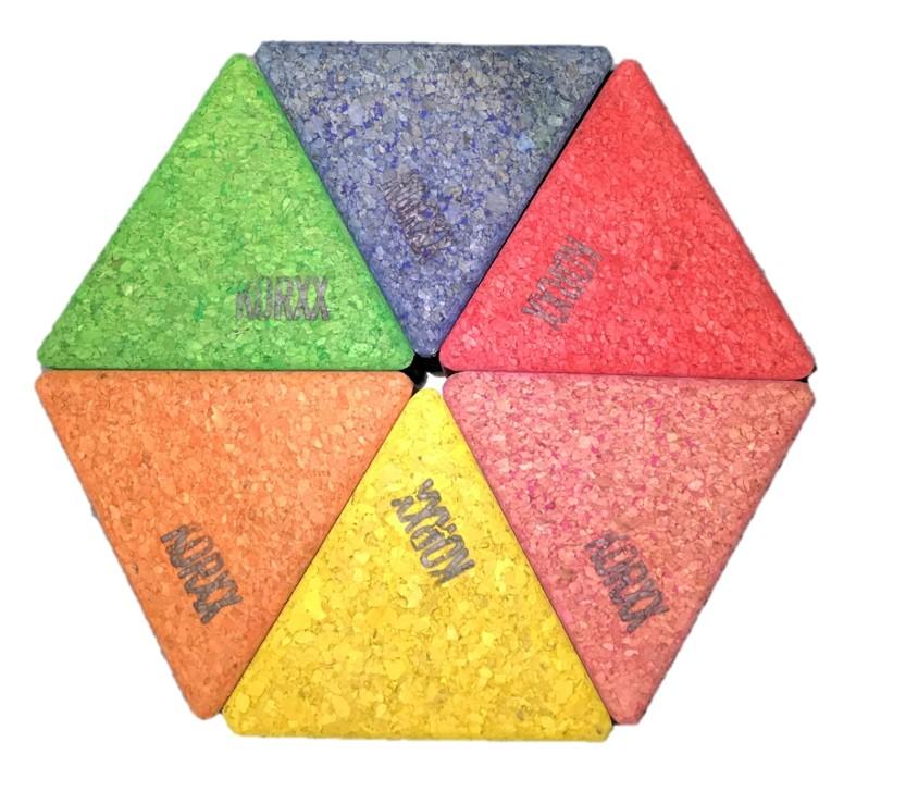 Big-Blocks-Triangle-C Big Block Triangle C - 6 bunte XXL Korkbausteine für Spielspaß ab 12 Monaten