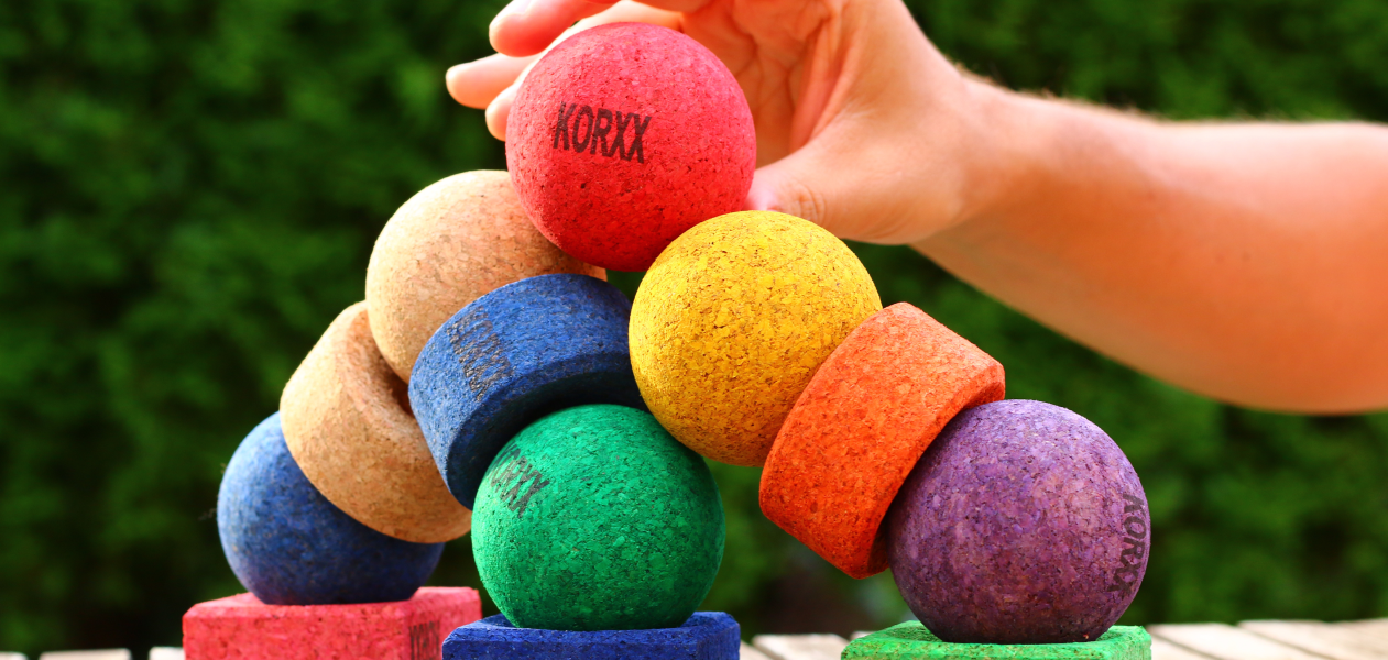 Montessori Spielzeug Korxx Bausteine bunt