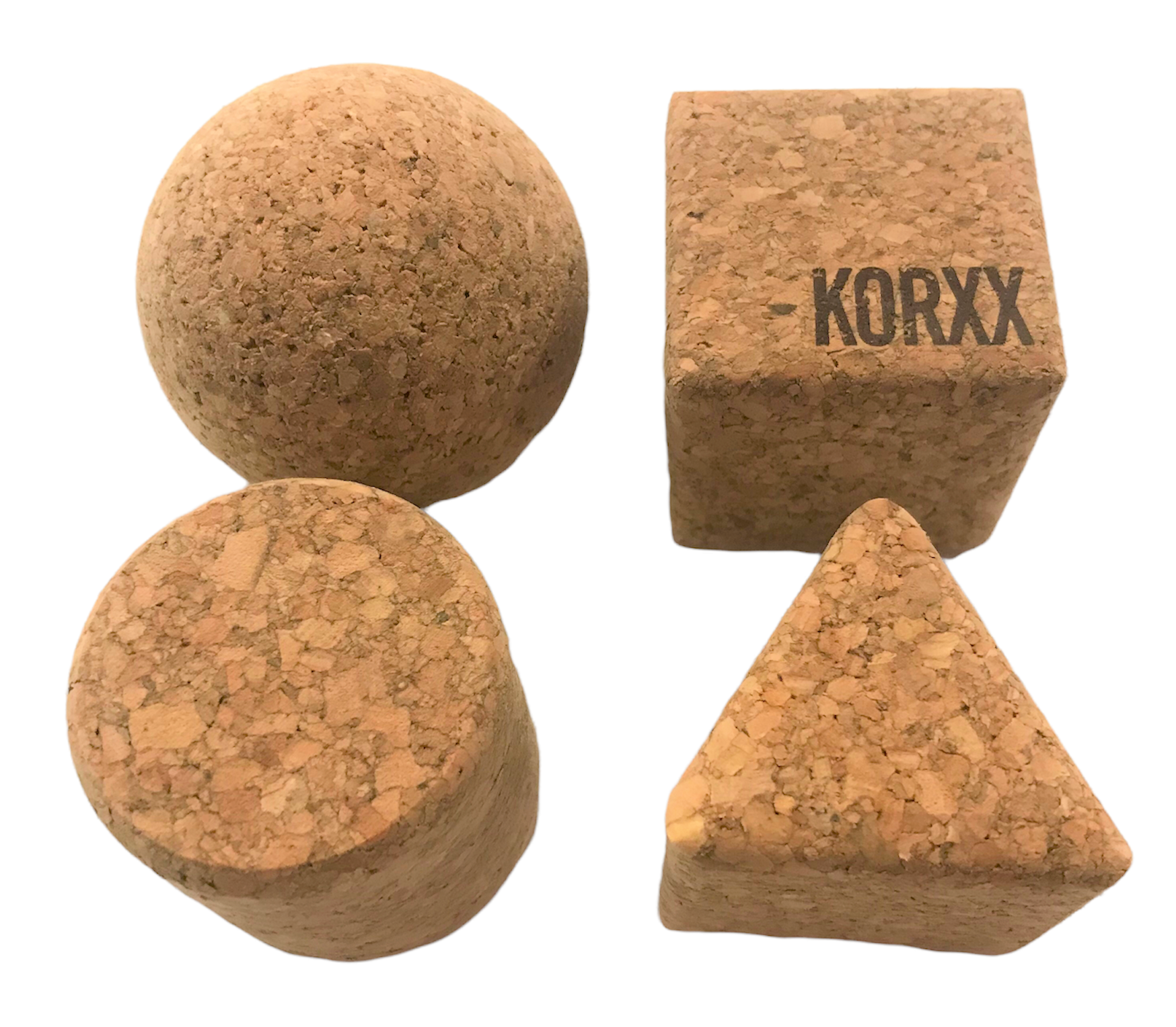Geo-4-5 Geo-Set 4- Geometrische Korkbausteine für kreatives Kinderspiel ab 12 Monaten