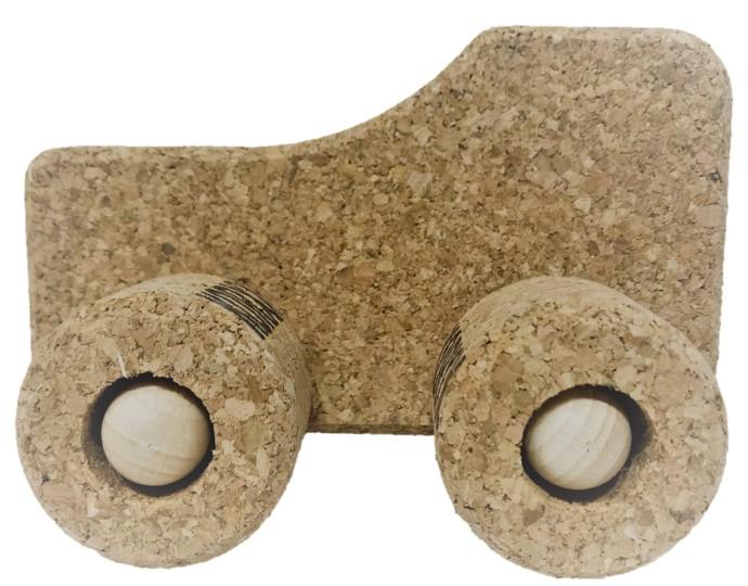 Traktor Traktor - Handgefertigtes Kork Fahrzeug mit geometrischem Design ab 18 Monaten