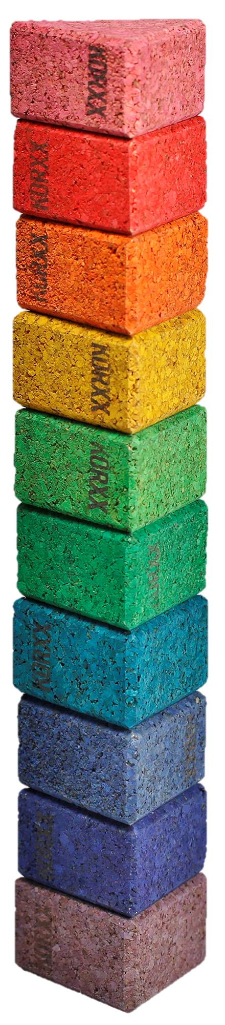 KORXX-cork-toys-building-blocks-Triangle-1_2 Triangle C - 10 bunte Dreiecke aus Kork für kreatives Kinderspiel ab 12 Monaten