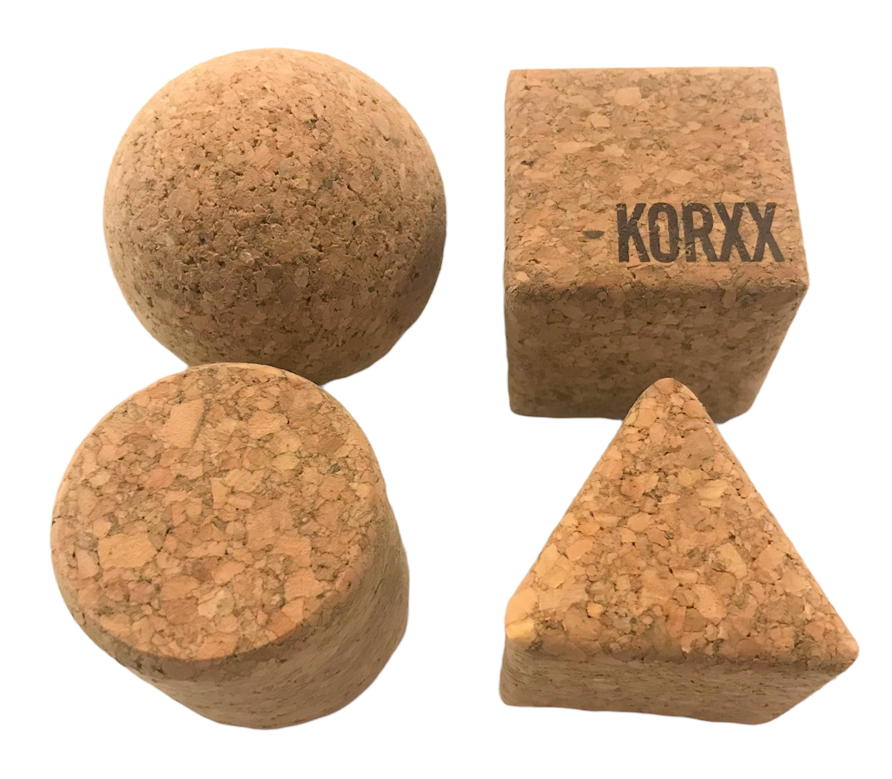 KORXX Korkbausteine Cuboid M mit Filzbox, 60 Stück